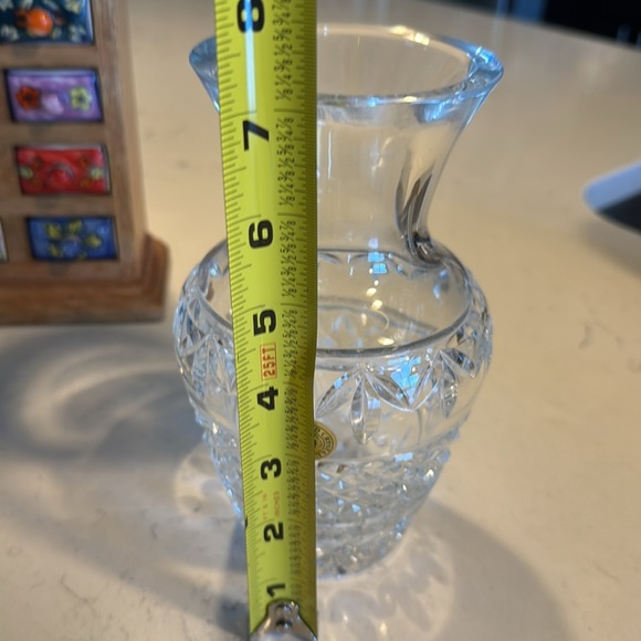 WATERFORD CUT CRYSTAL Glass 7" VASE - BALLINA/DIAMOND CUT PATTERN Signed - Picture 10 of 10